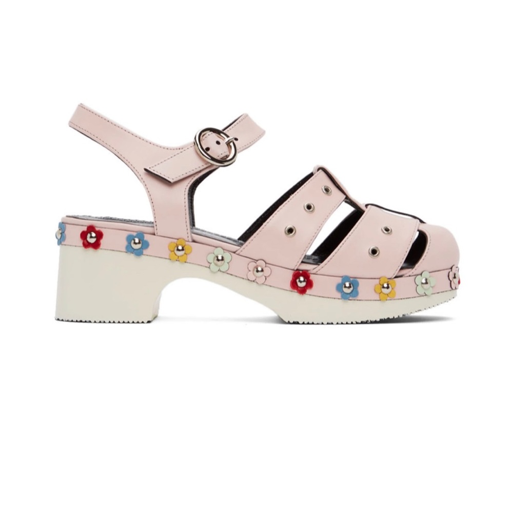 Nicole Saldana SSENSE Exclusive Pink Flower Cici Sandals BNWB - Picture 1 of 5